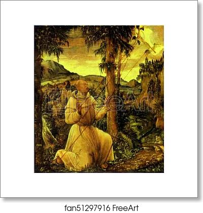 Free art print of The Stigmatization of St. Francis by Albrecht Altdorfer
