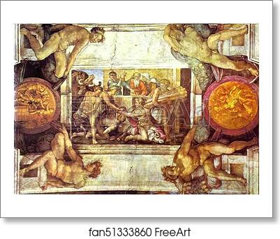 Free art print of The Sacrifice of Noah by Michelangelo