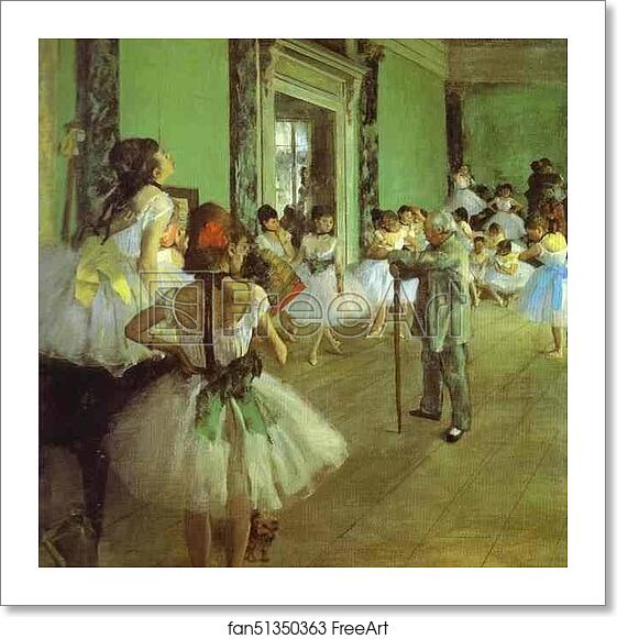 Free art print of Dance Class by Edgar Degas. 1874. Oil on canvas ...