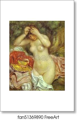 Free art print of Bather Arranging Her Hair by Pierre-Auguste Renoir