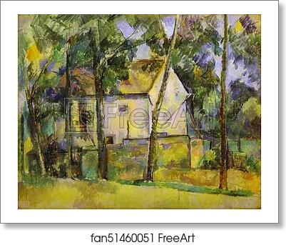 Free art print of House and Trees by Paul Cézanne
