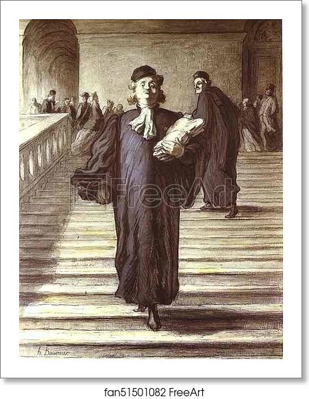 Free art print of Grand Staircase of the Palace of Justice by Honoré Daumier Free art print of Grand Staircase of the Palace of Justice by Honoré Daumier