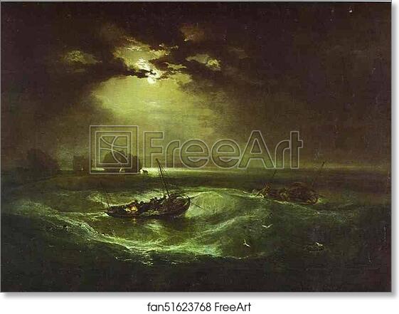 Free art print of Fishermen at Sea by Joseph Mallord William Turner ...