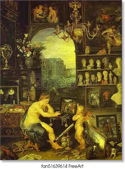 Free art print of Allegory of Sight. Detail by Jan Brueghel The Elder