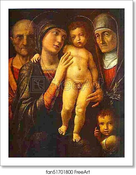 Free art print of Holy Family with St. Elizabeth and St. John the Baptist as a Child by Andrea Mantegna Free art print of Holy Family with St. Elizabeth and St. John the Baptist as a Child by Andrea Mantegna