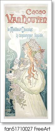 Free art print of Cacao Van Houten. Le Meilleur Chocolat à consommer liquide. by Henri Privat-Livemont Free art print of Cacao Van Houten. Le Meilleur Chocolat à consommer liquide. by Henri Privat-Livemont