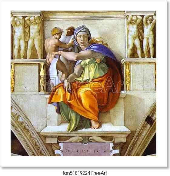 Free art print of The Sibyl of Delphi by Michelangelo Free art print of The Sibyl of Delphi by Michelangelo