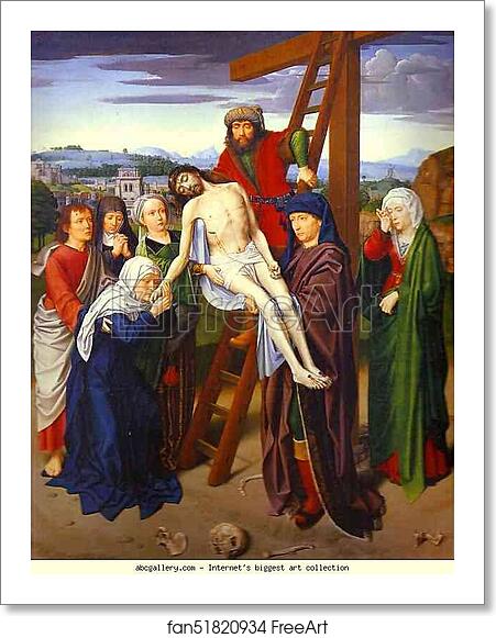Free art print of The Deposition by Gerard David