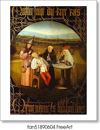 Free art print of The Stone Operation by Hieronymus Bosch