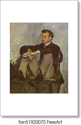 Free art print of Portrait of Pierre-Auguste Renoir by Frédéric Bazille