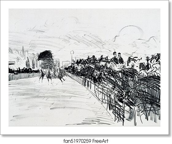 Free art print of The Races at Longchamps by Édouard Manet