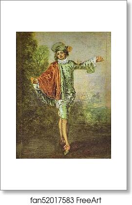 Free art print of L'Indifférent (The Casual Lover) by Jean-Antoine Watteau