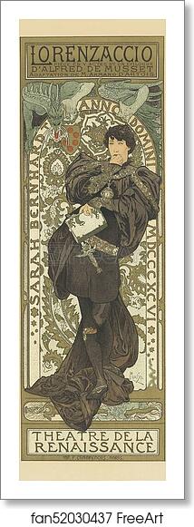Free art print of Lorenzaccio by Alphonse Mucha
