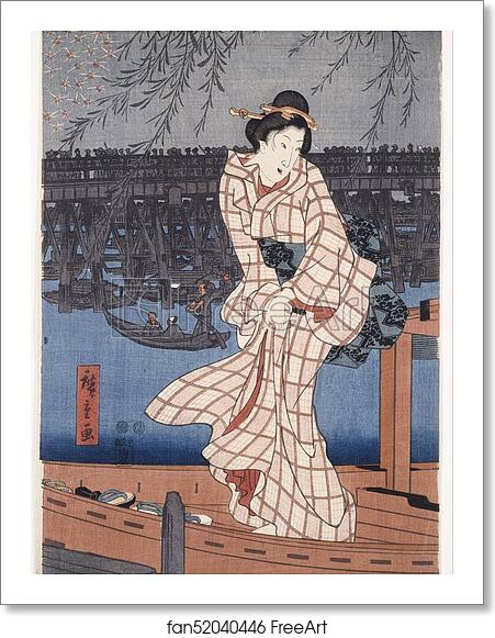 Free art print of Evening on the Sumida river by Utagawa Hiroshige Free art print of Evening on the Sumida river by Utagawa Hiroshige