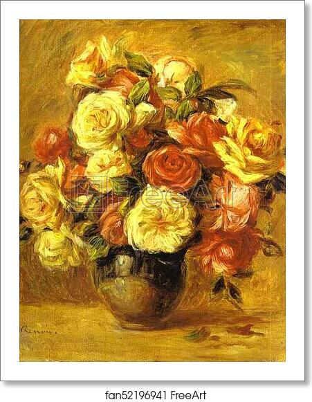 Free art print of Bouquet of Roses (Bouquet de roses) by Pierre-Auguste Renoir Free art print of Bouquet of Roses (Bouquet de roses) by Pierre-Auguste Renoir