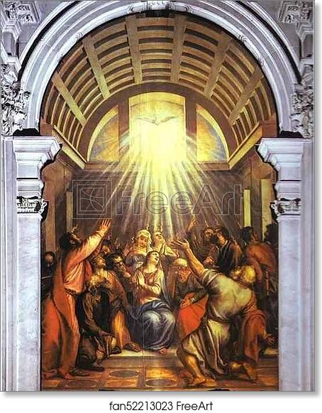 Descent of the Holy Spirit Holy Ghost Pentecost Wall Art Poster Print Titian