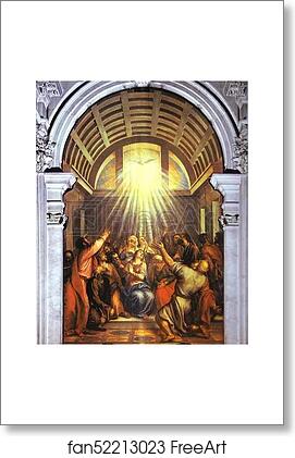 Free art print of The Descent of the Holy Ghost by Titian
