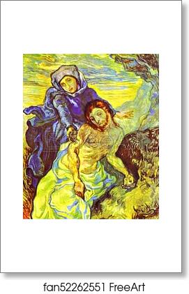 Free art print of Pietà (After Delacroix) by Vincent Van Gogh
