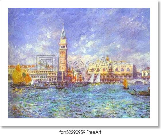 Free art print of Doges' Palace, Venice by Pierre-Auguste Renoir Free art print of Doges' Palace, Venice by Pierre-Auguste Renoir