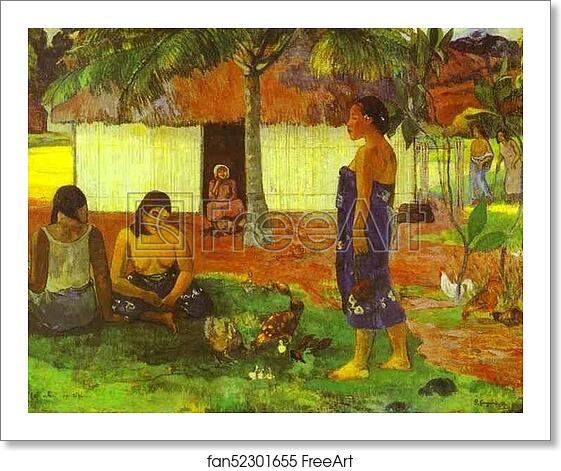 Free art print of No te aha oe riri? (Why Are You Angry?) by Paul Gauguin Free art print of No te aha oe riri? (Why Are You Angry?) by Paul Gauguin