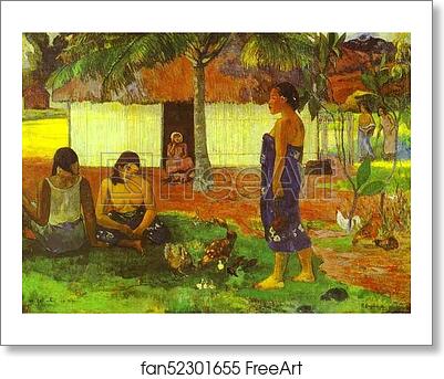 Free art print of No te aha oe riri? (Why Are You Angry?) by Paul Gauguin