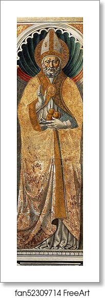 Free art print of St. Nicholas of Bari by Benozzo Gozzoli