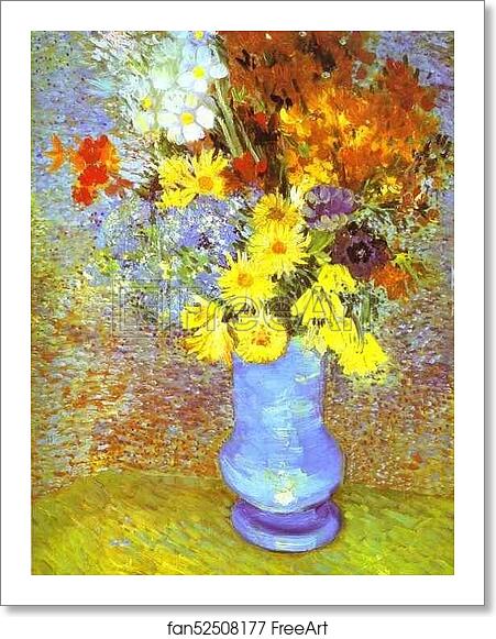 Free art print of Vase with Daisies and Anemones by Vincent Van Gogh Free art print of Vase with Daisies and Anemones by Vincent Van Gogh