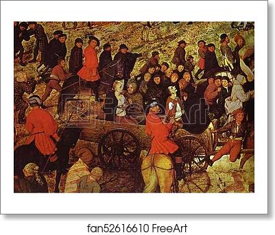 Free art print of The Procession to Calvary. Detail by Pieter Bruegel The Elder