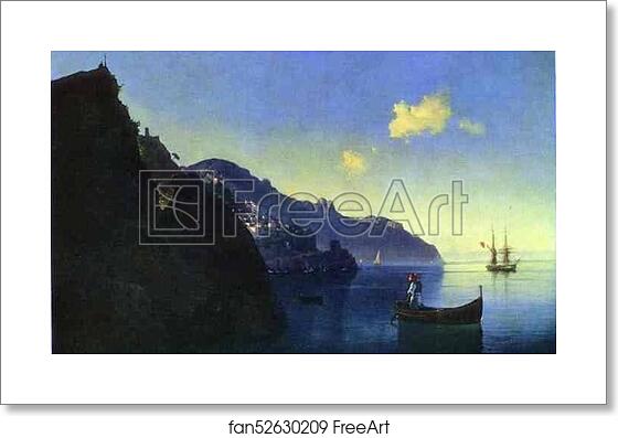 Free art print of The Coast at Amalfi by Ivan Aivazovsky Free art print of The Coast at Amalfi by Ivan Aivazovsky