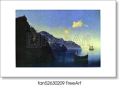 Free art print of The Coast at Amalfi by Ivan Aivazovsky