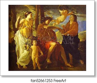 Free art print of The Inspiration of the Poet by Nicolas Poussin
