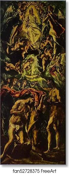 Free art print of The Baptism of Christ by El Greco