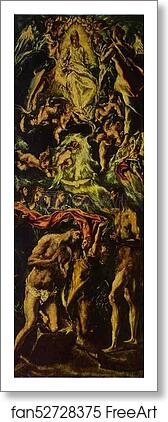 Free art print of The Baptism of Christ by El Greco