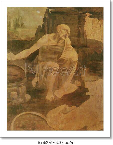 Free art print of St. Jerome in the Wilderness by Leonardo Da Vinci Free art print of St. Jerome in the Wilderness by Leonardo Da Vinci