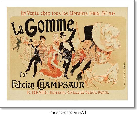 Free art print of La Gomme by Jules Chéret Free art print of La Gomme by Jules Chéret