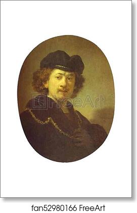 Free art print of Self-Portrait with a Gold Chain by Rembrandt Harmenszoon Van Rijn