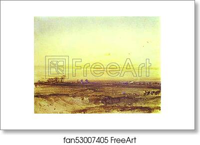 Free art print of Landscape, Sunset by Richard Parkes Bonington