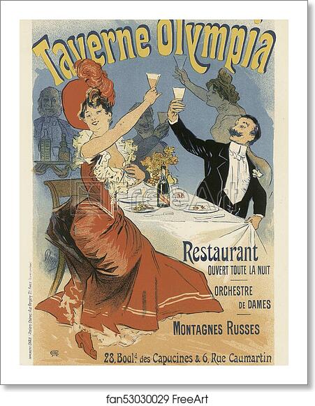 Free art print of Taverne Olympia by Jules Chéret Free art print of Taverne Olympia by Jules Chéret