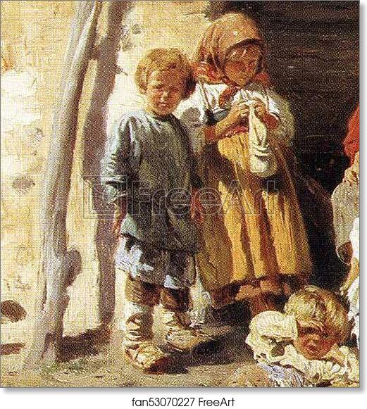 Free art print of Peasant Children. Detail by Vladimir Makovsky FreeArt fan53070227