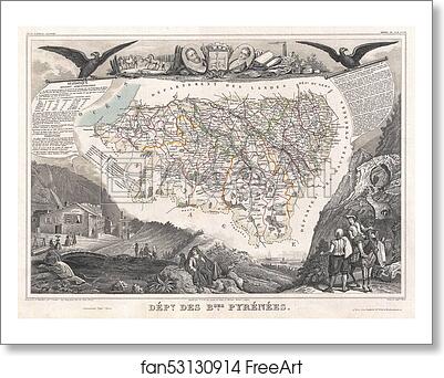 Free art print of Dept. des Basses Pyrenees. by Victor Jules Levasseur Free art print of Dept. des Basses Pyrenees. by Victor Jules Levasseur