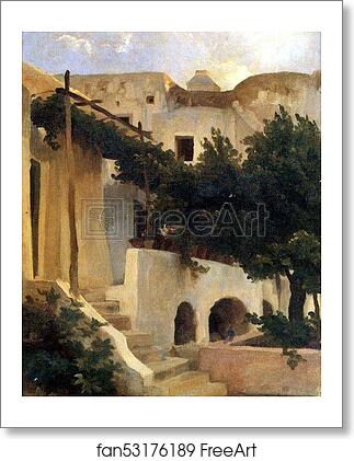 Free art print of Garden of an Inn, Capri. Detail by Frederick Leighton