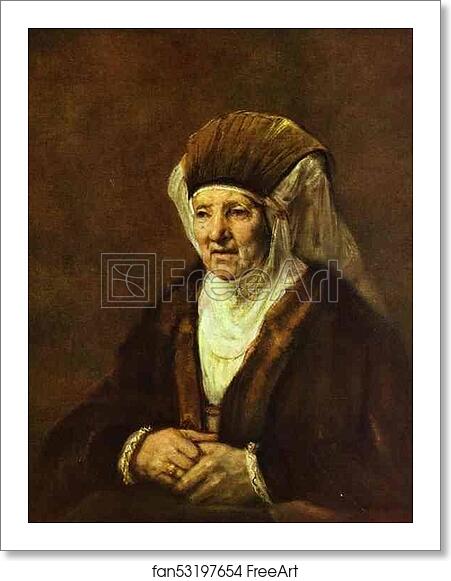 Free art print of Portrait of an Old Woman by Rembrandt Harmenszoon Van Rijn Free art print of Portrait of an Old Woman by Rembrandt Harmenszoon Van Rijn
