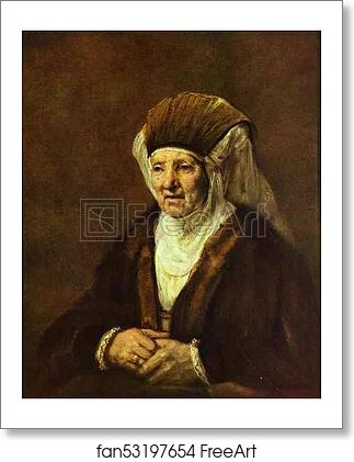 Free art print of Portrait of an Old Woman by Rembrandt Harmenszoon Van Rijn