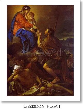 Free art print of St. Roch Interceding with the Virgin for the Plague Striken by Jacques-Louis David