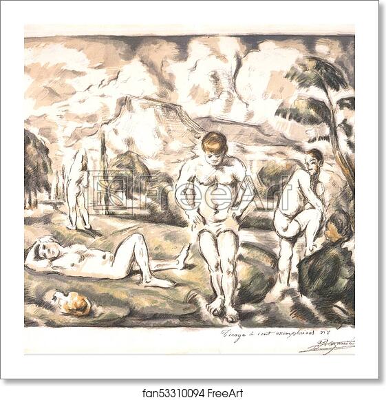 Free art print of The Large Bathers by Paul Cézanne