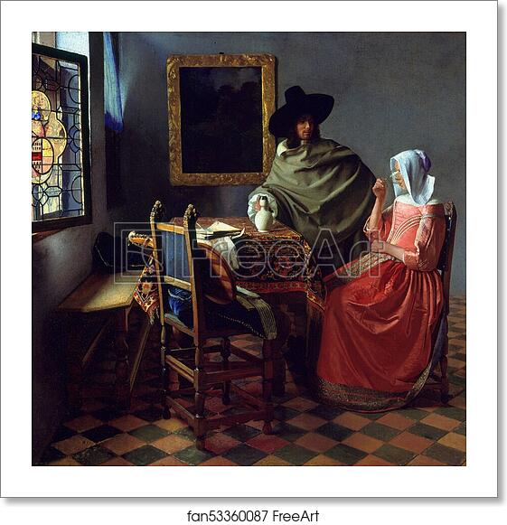 Free art print of The Glass of Wine by Johannes Vermeer Free art print of The Glass of Wine by Johannes Vermeer