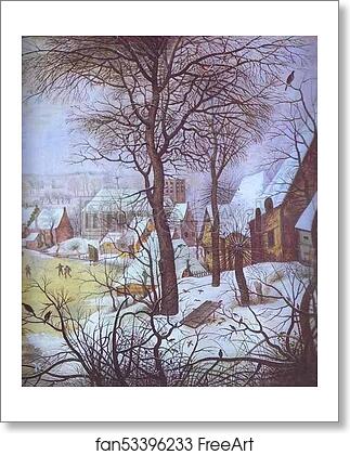 Free art print of Winter Landscape by Pieter Brueghel The Younger