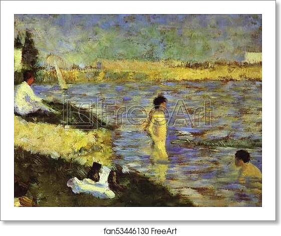 Free art print of Bathing Boys (study for Bathers at Asnières) by Georges Seurat Free art print of Bathing Boys (study for Bathers at Asnières) by Georges Seurat