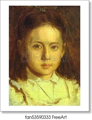 Free art print of Portrait of Sonya Kramskaya, the Artist's Daughter by Ivan Kramskoy