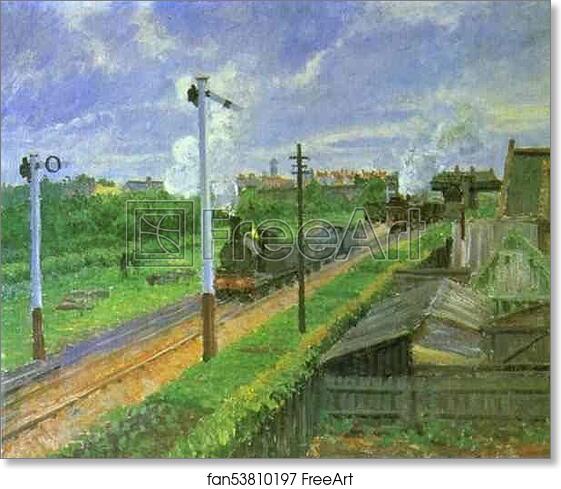 Free art print of The Train, Bedford Park by Camille Pissarro